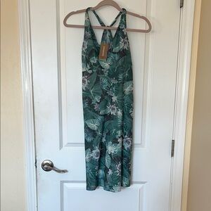 Patagonia Green Tropical Floral Maxi Dress